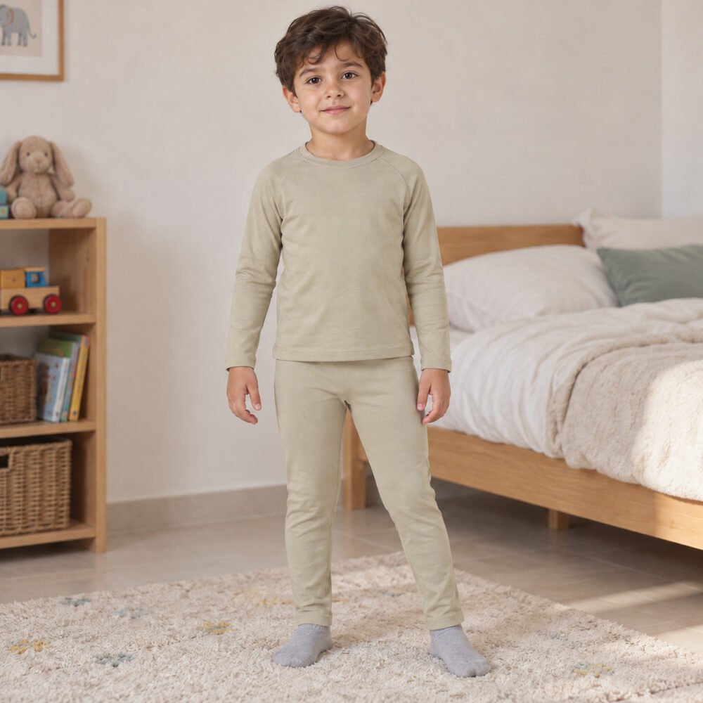 Combinaison seconde peau beige clair Dreamini portée par un garçon